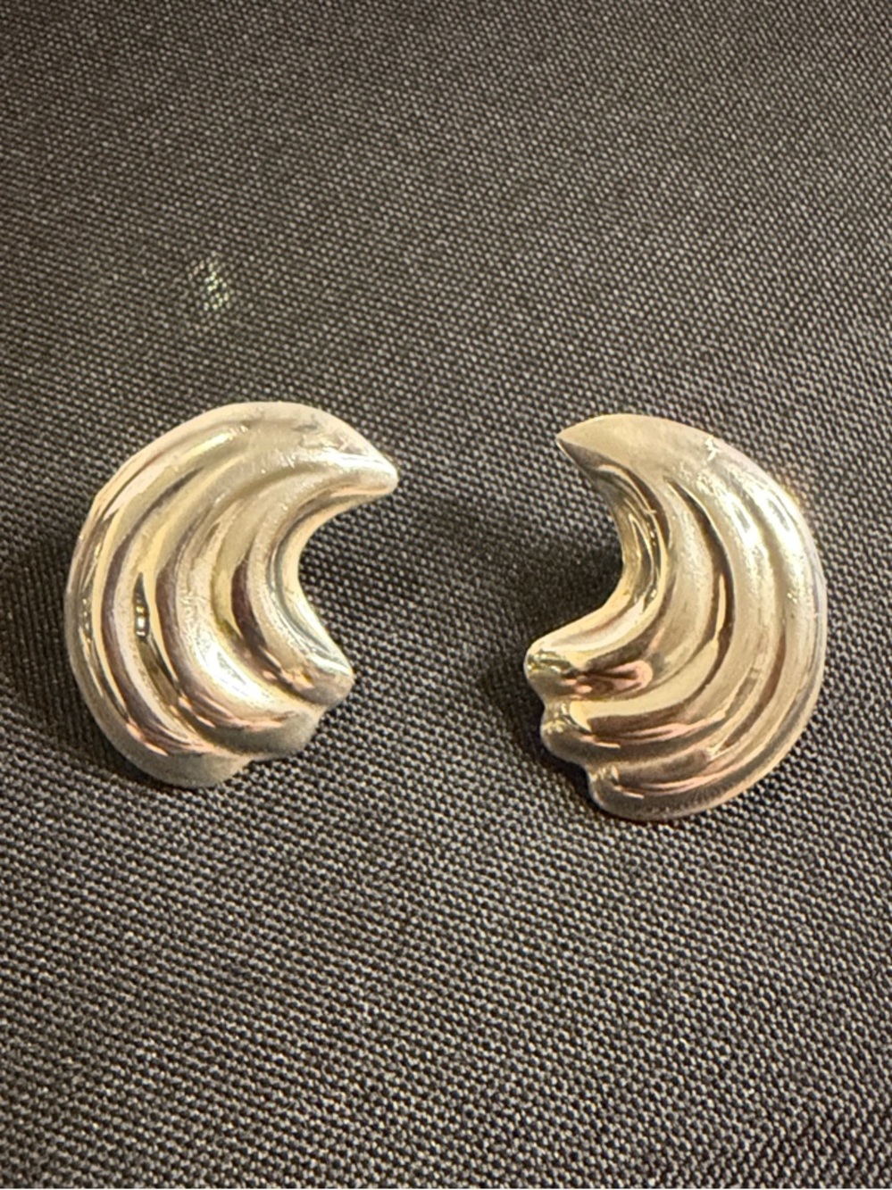 925 Silver Taxco,Mexico TF-N3 Vintage Wave Earrings - Women’s Jewelry - Picture 3 of 8